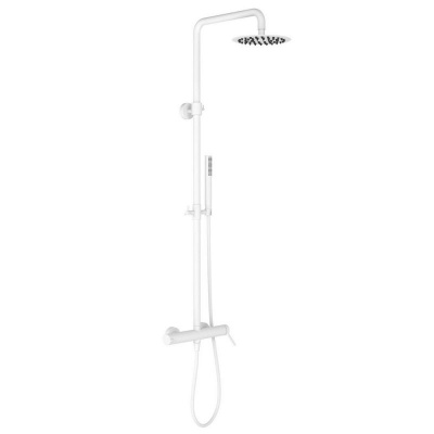Система для душа наружного монтажа EXCELLENT Rain Pi AREX.1281WH (белый мат) фото в интернет-магазине Русалия