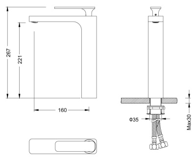 Смеситель для раковины Timo Torne (4311/00F chrome) фото в интернет-магазине Русалия