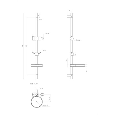 Душевая стойка с мыльницей LM8103C Lemark фото в интернет-магазине Русалия