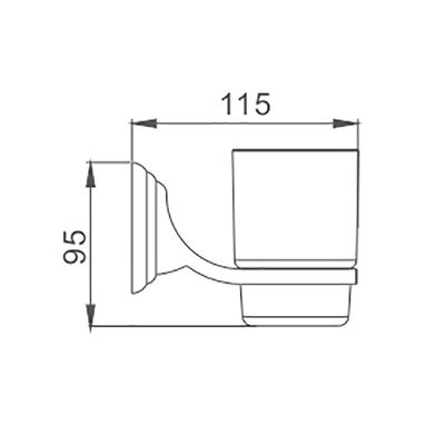Стакан для ванной комнаты Haiba HB1506, хром фото в интернет-магазине Русалия