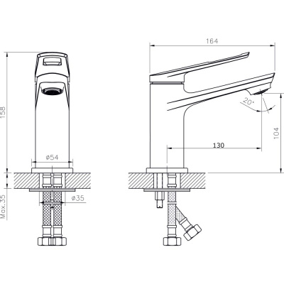 Смеситель для раковины RUSH Socotra (ST1235-11) фото в интернет-магазине Русалия