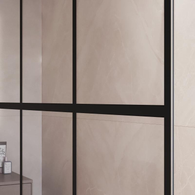 Душевая перегородка RGW WA-018B 1200, стекло с рисунком (шелкография), профиль черный фото в интернет-магазине Русалия