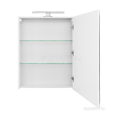 Зеркальный шкаф AQUATON Нортон 65 белый 1A249102NT010 фото в интернет-магазине Русалия