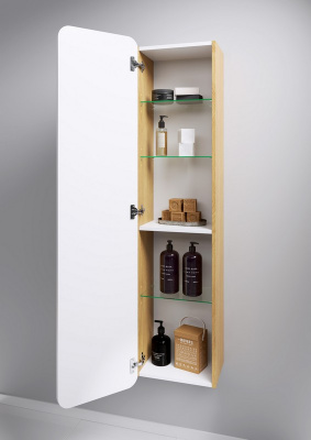 Подвесной пенал 35 см дуб золотой BAS0535DZ  Basic Aqwella фото в интернет-магазине Русалия