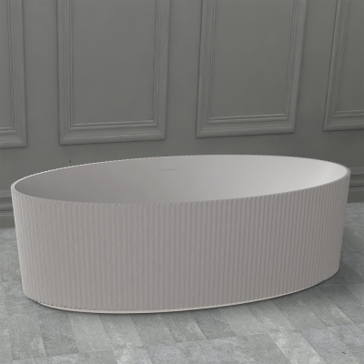 Ванна из искусственного камня ABBER Stein AS9627 белая матовая 180х85х55 см фото в интернет-магазине Русалия