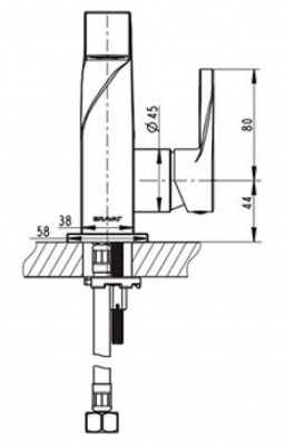Смеситель для умывальника Wave F174108C Bravat фото в интернет-магазине Русалия