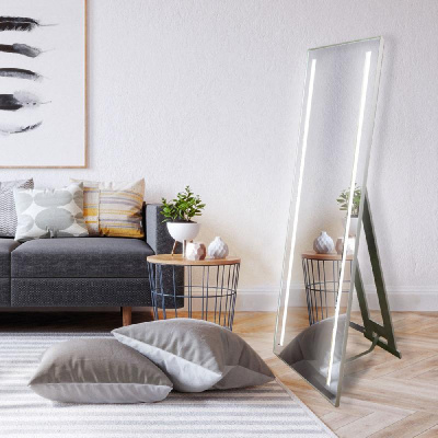 Зеркало напольное AZARIO Монреаль 600х1500 алюминиевый профиль, c подсветкой и диммером, выключатель-датчик на движение (LED-00002502) фото в интернет-магазине Русалия