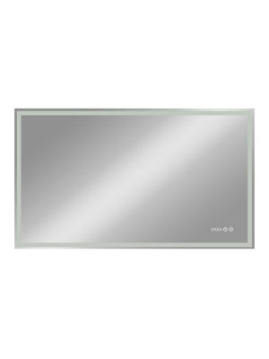 Зеркало с подсветкой Mercury 1200x700 часы, антизапотевание ЗЛП690 Continent фото в интернет-магазине Русалия