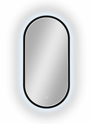 Зеркало с подсветкой Delia Black 400х800 двойная посветка на один сенсор (внутренняя и внешняя) ЗЛП4013 Continent фото в интернет-магазине Русалия