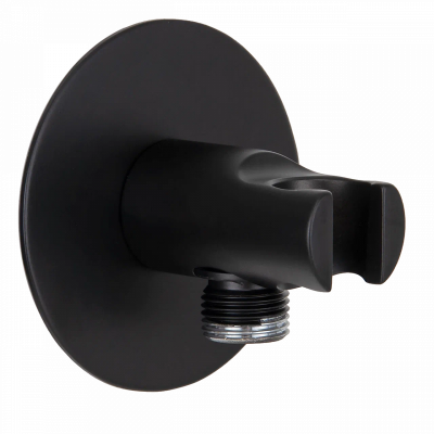 Держатель ручного душа с подключением шланга Remer 337XNO, черный матовый фото в интернет-магазине Русалия