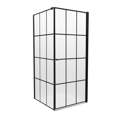 Душевое ограждение NEW TRENDY SUPERIA BLACK 90x90x195 P K-0605 фото в интернет-магазине Русалия