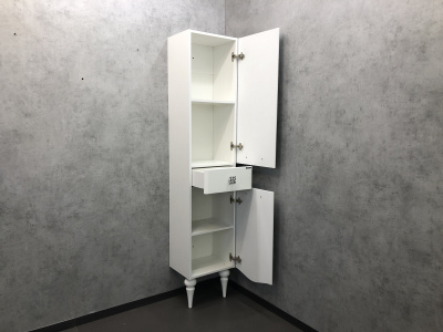 COMFORTY. Шкаф-колонна "Монако-40" правая белый глянец фото в интернет-магазине Русалия