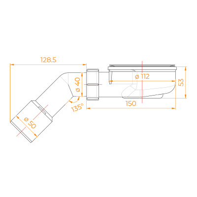 Сифон для душевых поддонов RGW E351C-01 90 мм графит, волна фото в интернет-магазине Русалия