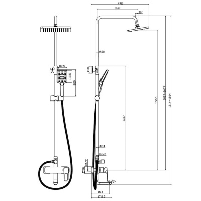 Душевая стстема Rossinka (RS46-46) фото в интернет-магазине Русалия
