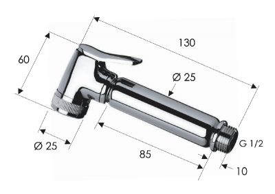 Гигиенический душ Remer 332OLNOX, черный матовый фото в интернет-магазине Русалия