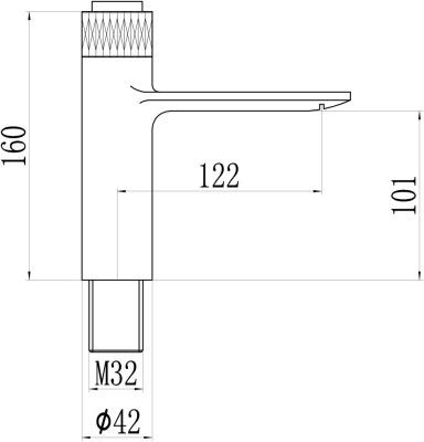 Смеситель для раковины Savol (S-601810AB) фото в интернет-магазине Русалия