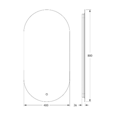 Зеркало с LED-подсветкой настенное OPTI DEFESTO 40x80 см, DF 2912S фото в интернет-магазине Русалия
