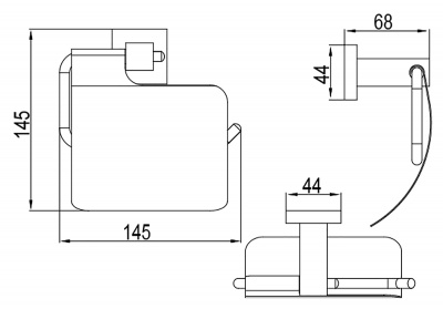 Бумагодержатель с крышкой Timo Selene (10042/00) фото в интернет-магазине Русалия