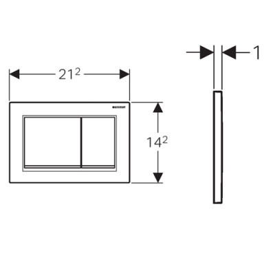 Клавиша смыва Geberit 115.080.KH.1 Sigma 30 хром Geberit фото в интернет-магазине Русалия