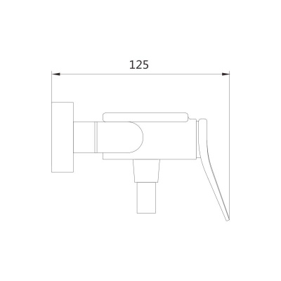 Гигиенический душ со смесителем Shevanik S4705T-1, оружейная сталь фото в интернет-магазине Русалия