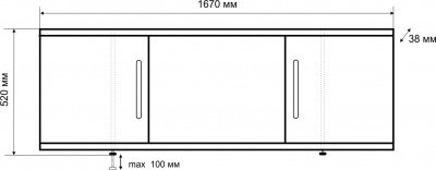 Экран под ванну Соната 167 EMMY фото в интернет-магазине Русалия
