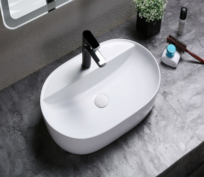 Раковина накладная овальная D1346 CeramaLux фото в интернет-магазине Русалия