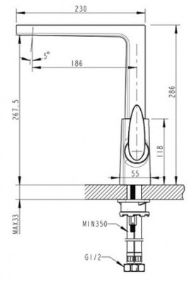 Смеситель для кухни Spring F779113C Bravat фото в интернет-магазине Русалия