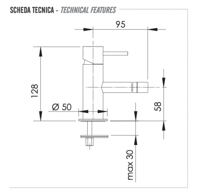 Смеситель для биде Remer X Style X22 фото в интернет-магазине Русалия