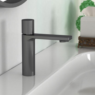 Смеситель для раковины Vogue VBF-4V3GM, вороненая сталь Vincea фото в интернет-магазине Русалия