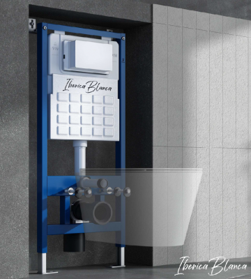 SILENCIO Cистема инсталляции для подвесного унитаза с механическим управлением, IBERICA BLANCA фото в интернет-магазине Русалия