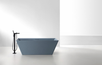 Ванна из искусственного камня ABBER Berlin AM9912G серая матовая 170х75х60 см фото в интернет-магазине Русалия