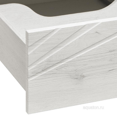 Тумба под раковину AQUATON Сакура 120 ольха наварра, белый глянец 1A219701SKW80 фото в интернет-магазине Русалия