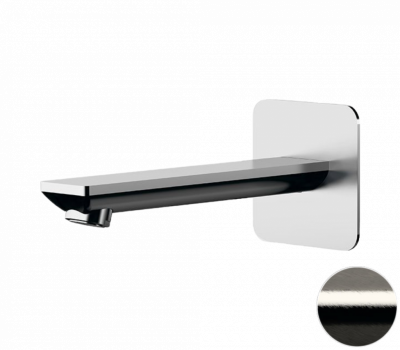 Излив настенный 18 см Remer Energy 91EYNP, никель брашированный фото в интернет-магазине Русалия