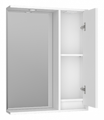 Зеркальный шкаф Balaton 65 правый (белый) BAL-04065-01-П Brevita фото в интернет-магазине Русалия