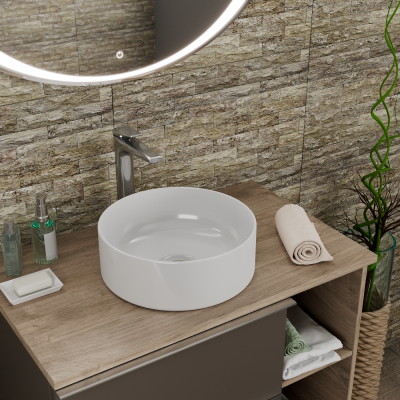 Раковина накладная DK Matrix DT1391516, 355*355*120мм, белый (DT1391516) фото в интернет-магазине Русалия