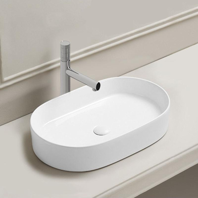 Раковина керамическая Vincea VBS-50760, 600*380*122, накладная, цвет белый фото в интернет-магазине Русалия