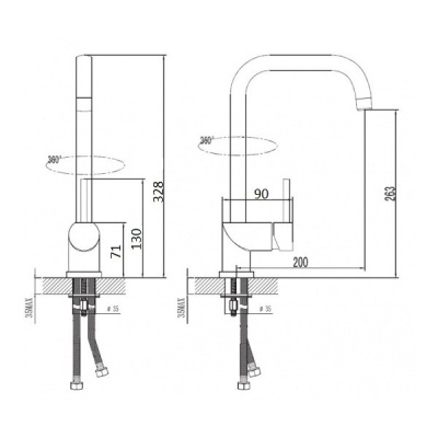 Смеситель для кухонной мойки ESKO K5 (K5) фото в интернет-магазине Русалия