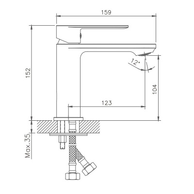 Смеситель для раковины Haiba (HB10590) фото в интернет-магазине Русалия