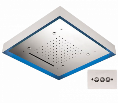 Верхний душ потолочный с подсветкой 57 см Remer 357LS57NC фото в интернет-магазине Русалия