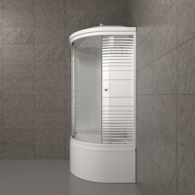 Душевая кабина Полосы 90*90 Б (9 мест+сифон D50) Щ0000061836 Тритон фото в интернет-магазине Русалия