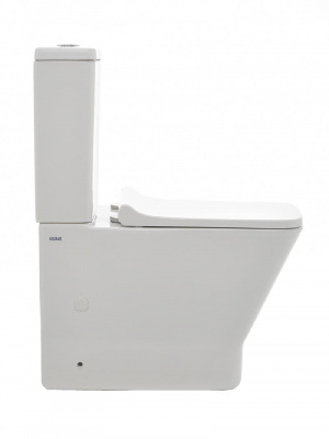 AQM1005 Унитаз напольный Rimless c сиденьем SoftClose, горизонтальный выпуск. 620x345x415мм AQUAme фото в интернет-магазине Русалия