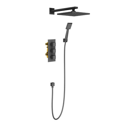 Душевая система встроенная с термостатом Timo Tetra-thermo черный (SX-0179/03SM) фото в интернет-магазине Русалия