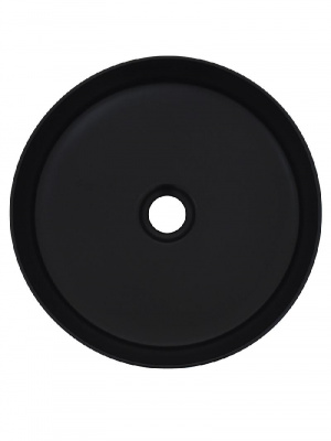 AQM5012 Раковина накладная круглая, цвет черный матовый. 355x355x120 фото в интернет-магазине Русалия