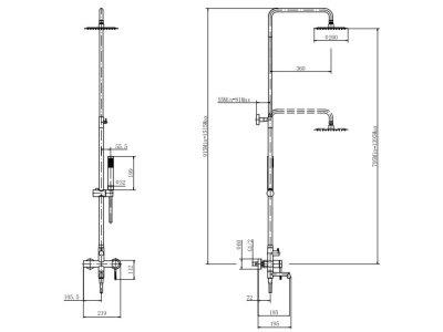 Душевая система FASHUN сатин (A52433) фото в интернет-магазине Русалия