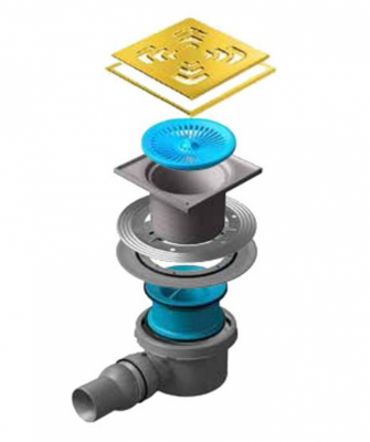 Точечный трап Pestan Confluo Standard 15х15 Square Mask Gold (13000144) фото в интернет-магазине Русалия