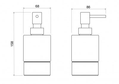 Дозатор настольный AQUATEK, матовый черный AQ4429MB ЛИРА фото в интернет-магазине Русалия