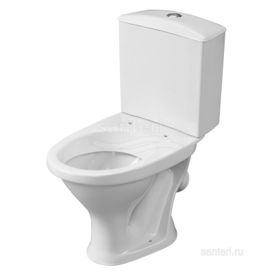 Унитаз - компакт с сиденьем Вест белый 1.P201.8.S00.00B.F Santeri фото в интернет-магазине Русалия