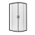 Душевое ограждение NEW TRENDY NEW VARIA BLACK 90x90x190 K-0566 (черный) фото в интернет-магазине Русалия