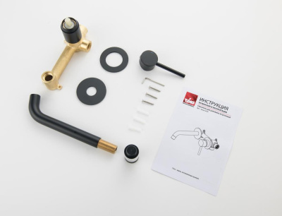 Смеситель для раковины встроенный Timo Saona черный (2372/03SM) фото в интернет-магазине Русалия