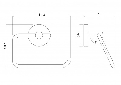 Бумагодержатель квадратный AQUATEK AQ4218CR ОБЕРОН фото в интернет-магазине Русалия